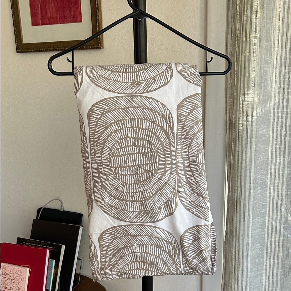 Modern Geometric Duvet Cover - Brown and Cream